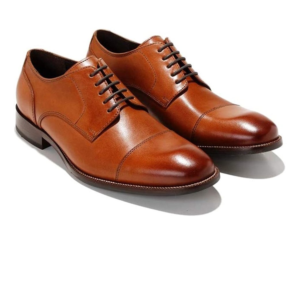 COLE HAAN Benton Cap Ox II Dress Oxford Shoe British Tan Calfskin 13 M
